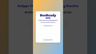 BeeReady Scripps 1997 Group 5 Spelling Practice Preview #Shorts