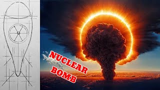 How To Draw Nuke Bomb Step By Step