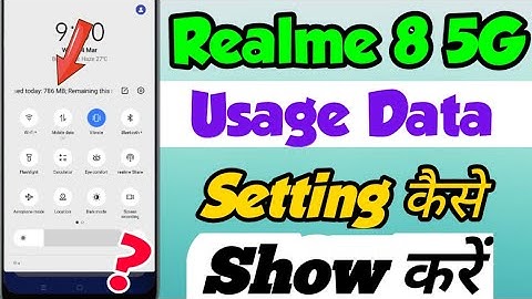 Realme 8 5G Mein Usage data kaise Show Kare | How to Show daily Data Usage in Realme 8 5G