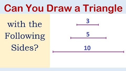 Can You Draw a Triangle Using the Side Lengths of 3, 5, and 10 Units?