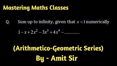 Arithmetico - geometric Series( ISC Mathematics Class 11th S.Chand Solution)