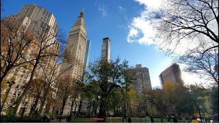 Madison Square Park and Flatiron Building - New York City 2020 [4K]