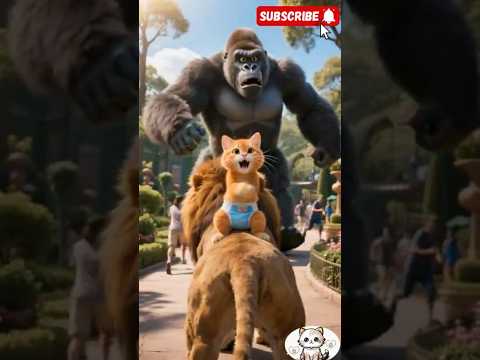 ماذا فعل القط رينو عندما هربت الغورلا لن تصد ق النهاية  قطط 