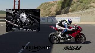 Triumph 765cc Moto2  Engine Testing at Alcarras (First video + Sound)