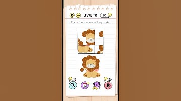 Brain Out Level 173 Challenge!" #relaxingart | Form the image on the puzzle.