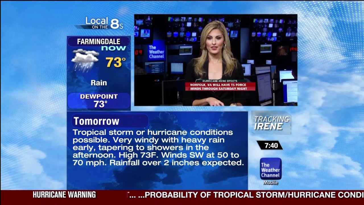 Hurricane Irene Local Forecast Clip 3 82711 739PM YouTube