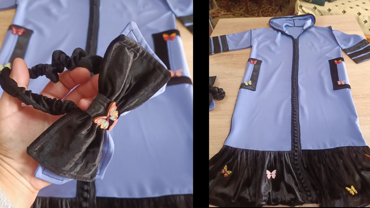 خياطة مونطو بقب متصل و سجاف الدرس موجود في القناة couture manteau à capuche lié avec parmenture T40