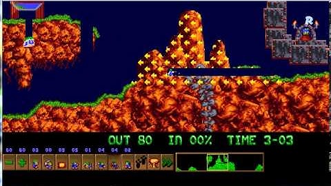 Lemmings 100% completion playthrough  The island of the wicker people