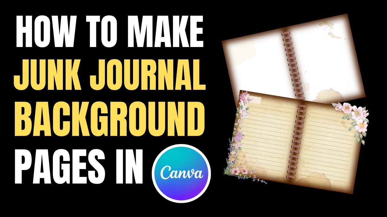 Java Journal Background Junk Journal Background Pages | Make them FAST on Canva! - YouTube