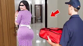 Bu Kadının Kapısına Gelen Pizzacı Kurye İle Bakın Basına Ne Geldi?