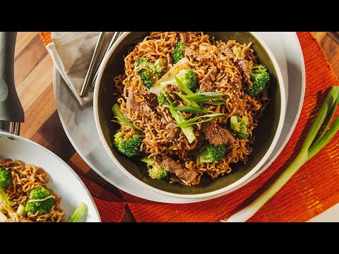 Dressed up Ramen with Manitoba Beef & Broccoli [Quick Meals]