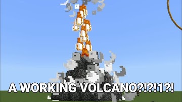 Minecraft Bedrock Mobile: A Working Volcano with No Mods.