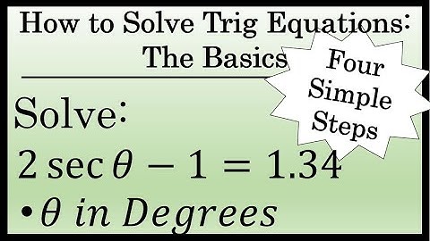 How to Solve a Trigonometric Equations in Four Steps :: Trigonometry