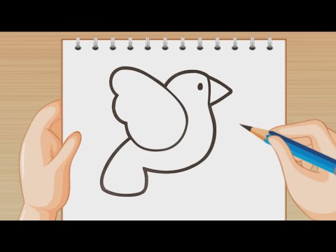 მარტივი ჩიტის ხატვა