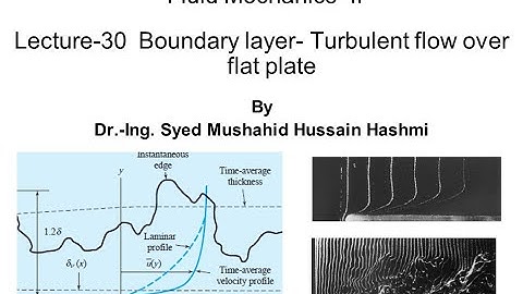 Fluid Mechanics | Lecture 30 | Boundary layer | Turbulent flow over flat plate | Law of walls