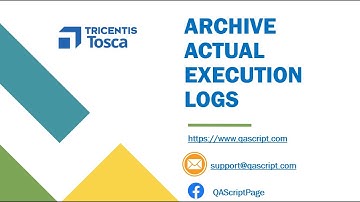 Tosca Tutorial Lession 63 -  Clear and Archive actual execution logs | Execution Lists | Logs |
