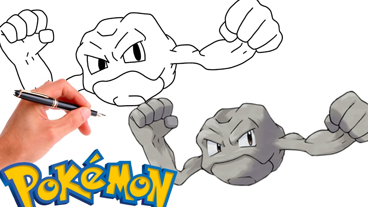 COMO DESENHAR E COLORIR O POKÉMON GEODUDE  HOW TO DRAW AND COLOR POKEMON  GEODUDE 