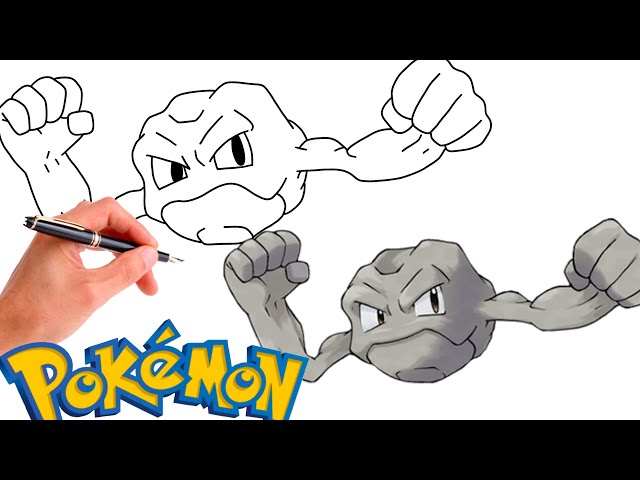 COMO DESENHAR E COLORIR O POKÉMON GEODUDE  HOW TO DRAW AND COLOR POKEMON  GEODUDE 