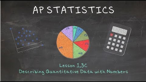 AP Statistics - 1.3C Describing Quantitative Data with Numbers