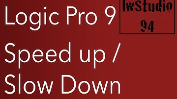 Logic Pro 9 - Speed Up / Slow Down - Effect