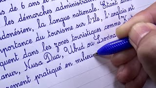 My Handwriting in Classy, Beautiful French Cursive Writing | Sped Up | Écriture Cursive Française