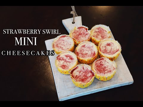 the-best-strawberry-swirl-mini-cheesecake-recipe-|-easy-and-creamy!