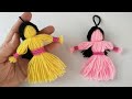 How to make a woolen doll  easy doll with yarn  wool craft ideas