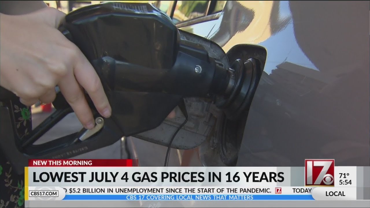 July 4 gas prices lowest in 16 years - YouTube