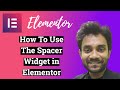 How To Use the Spacer Widget in Elementor