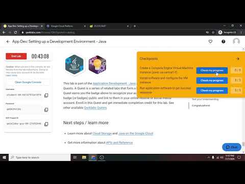 Qwiklabs - App Dev: Setting up a Development Environment - Java