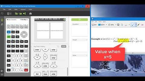 Calculating Composite Functions addition subtraction with TI 84 Plus