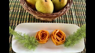 How to make a mango rose flower in 5 mins?