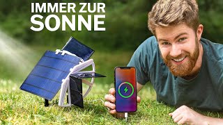 Überall Strom mit motorisiertem Solarpanel!