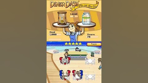 Diner Dash ~ Flo on the Go • NDS Gameplay