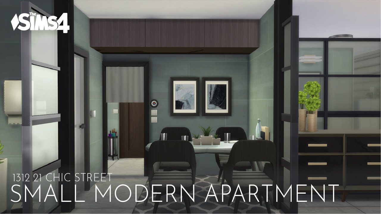Small Modern Apartment | No CC | The Sims 4 Stop Motion Build - YouTube