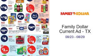 Family Dollar Current Ad - TX 08/23 - 08/29