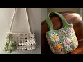 Beautiful Crochet Crossbody Bag with Textured Patterns and Tassels