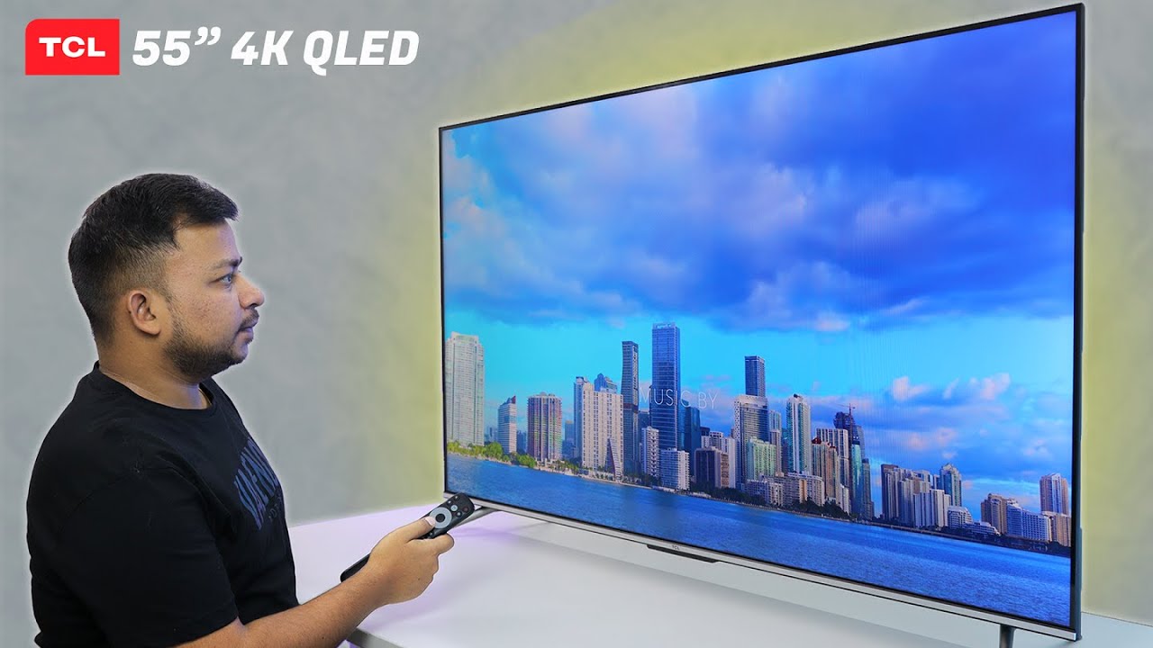 TCL 139 cm (55 inches) 4KUltra HD Smart QLED Google TV 55C645 (Black)