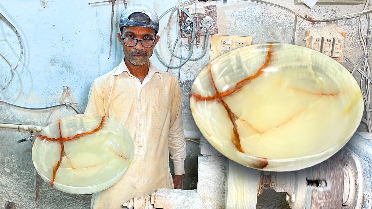 ONYX Marble Stone Bowl are Made! ONYX Marble Bowl - YouTube