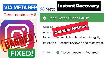 Disabled Instagram Account Recovery Instant | Via Meta Rep | October 2025 Method