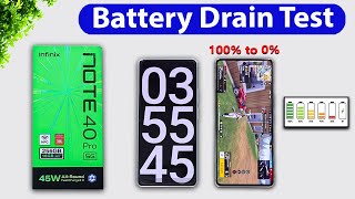 Infinix Note 40 Pro 5g Battery Drain Test || Battery Test, Performance