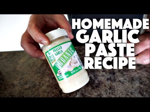 Homemade organic garlic paste recipe from scratch - easy recipes - garlic sauce - best recipe