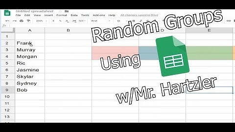 Using Random Number Generator to Create Random Groups with Google Sheets