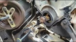 How to Remove Pulley. Engine Crankshaft Harmonic Balancer.