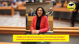 Replik Zum Ba Zur Einrichtung Ständiger Verhandlungstische Für Kollektivvertragsverhandlungen
