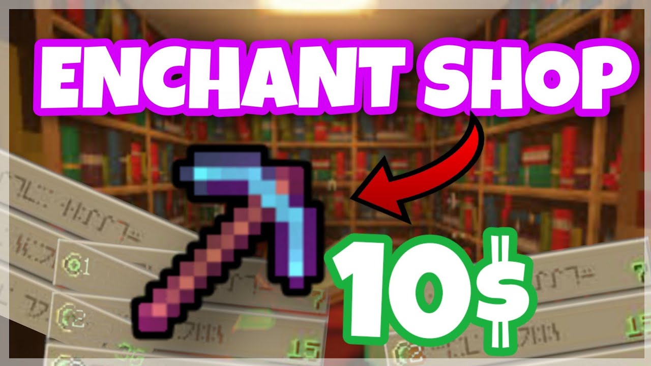 Comment faire un Shop à Enchantement dans Minecraft (PC , PS4) TUTO