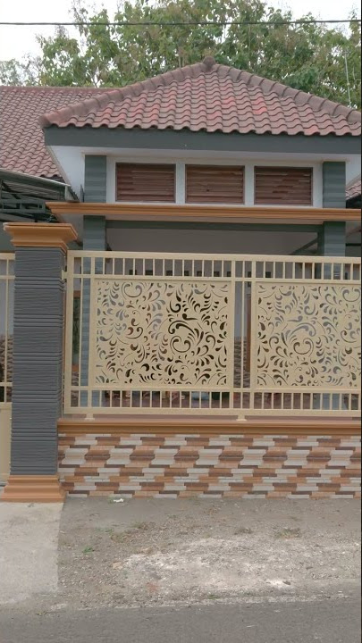 Pagar Rumah Minimalis Motif Cutting Terbaru || modern & elegan