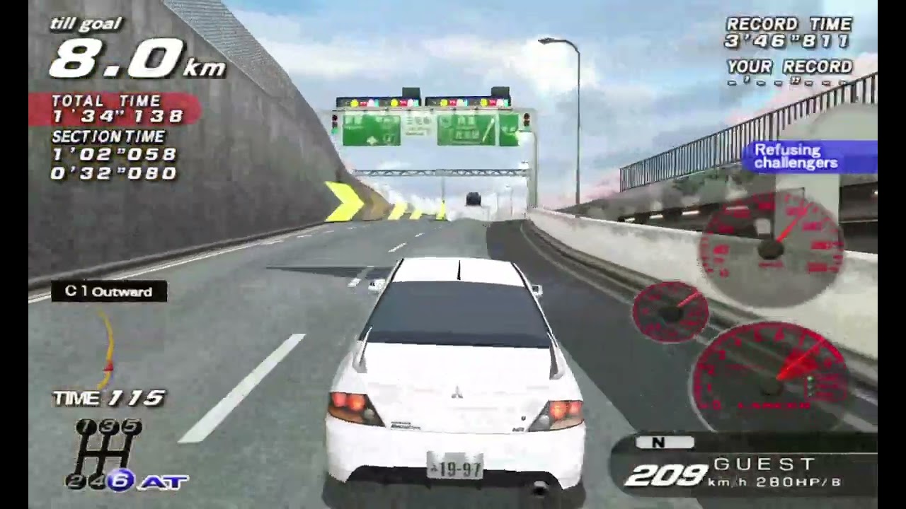 Wangan Midnight Maximum Tune 3DX+ Mitsubishi Lancer Evolution IX MR GSR Time Attack C1 Outward