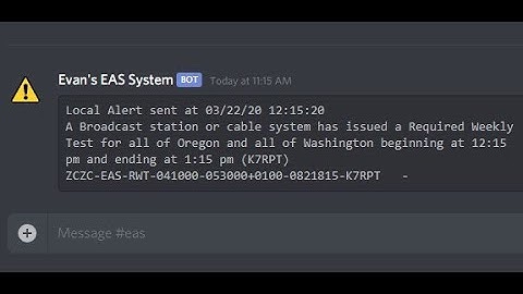 Sage EAS Endec Alerts To Discord/Webhook Script | GITHUB DOWNLOAD!!!