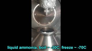 Weird stuff liquid ammonia does in a vacuum!